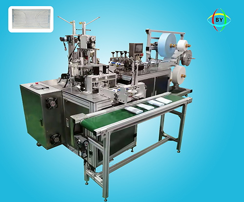 BY82一拖一高速純電動平面內耳包邊口罩機